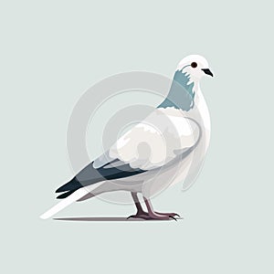 pigeon vector flat minimalistic asset isolated illustration