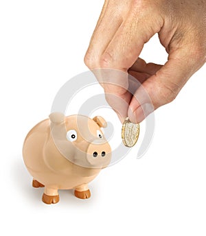 Piggy Bank Australian Dollar Hand