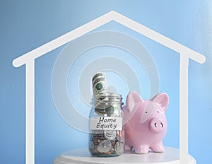 Piggy bank coin jar Home Equity