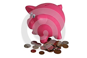 Piggy Bank and Coins