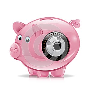 Piggy bank with combination lock/cypher