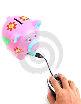 Piggy Bank and Computer Mouse