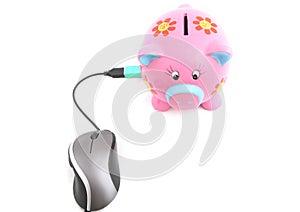 Piggy Bank and Computer Mouse