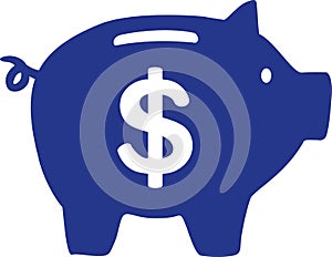 Piggy Bank with dollar sign