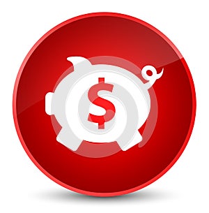 Piggy bank dollar sign icon elegant red round button