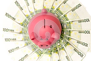Piggy bank and Euro