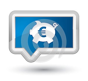 Piggy bank euro sign icon prime blue banner button