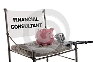 Piggy bank financial consultant