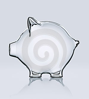 Piggy bank in glass