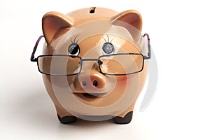 Piggy Bank With Glasses