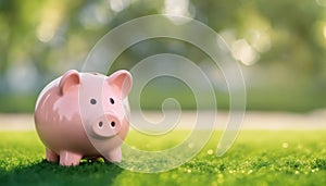 Piggy bank on a greenfield site - sustainable savings