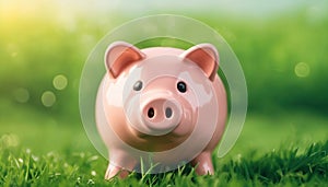 Piggy bank on a greenfield site - sustainable savings