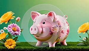 Piggy bank on a greenfield site - sustainable savings