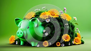 Piggy bank on a greenfield site - sustainable savings