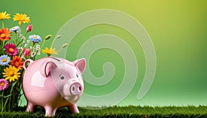 Piggy bank on a greenfield site - sustainable savings