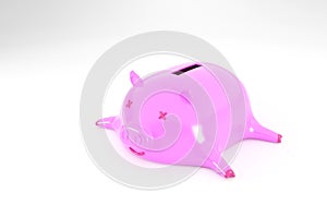 Piggy bank happy sleeping