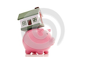 Piggy bank and house