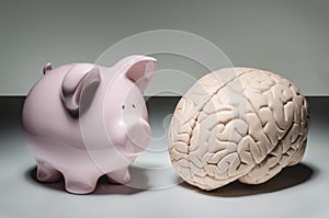 Piggy bank and human brain