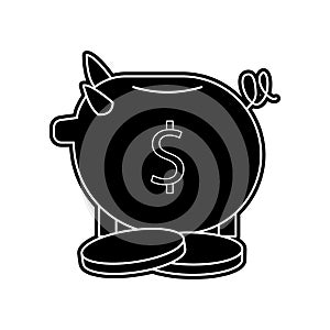 piggy bank icon. Element of Banking for mobile concept and web apps icon. Glyph, flat icon for website design and development, app