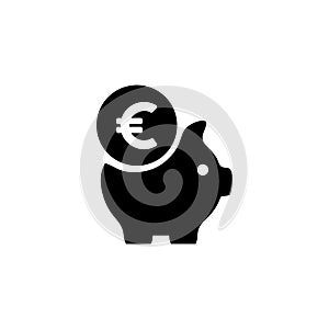 Piggy bank icon or logo isolated sign symbol vector illustration - high quality black style vector icons