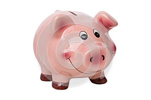 Piggy bank isolated over white background