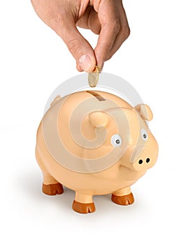 Piggy Bank Money Hand Superannuation