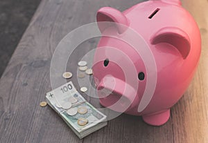 Piggy-bank /money savings / concept of growth