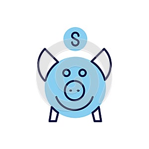 Piggy Bank related vector icon