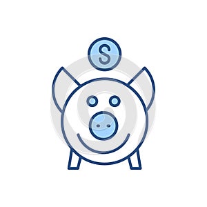 Piggy Bank related vector icon