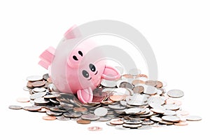 Piggy Bank Rolls in Change