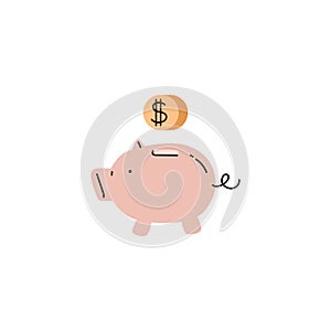 Piggy bank savings vector illustration photo