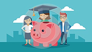 A piggy bank shaped like a graduation cap serves as a constant reminder for a family to continuously save money for photo