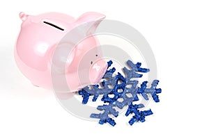 Piggy Bank and Snowflake - Heating Cost