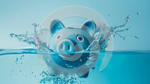 The Piggy Bank Splash.AI generated image photo