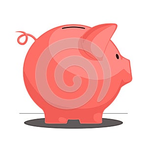 Piggy bank. Vector illustration.