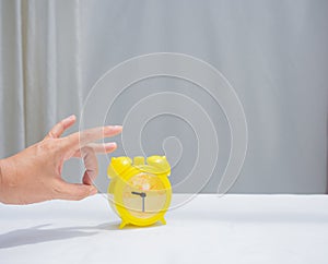 Piggy bank on white background. saving money for business investment