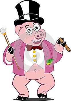 Piggy Bankir vector Mascot photo