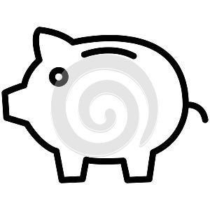 Piggy Isolated Vector icon which can easily modify or edit