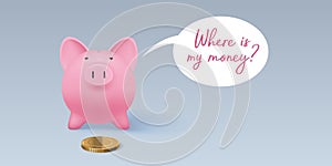 Piggy money box vector illustration
