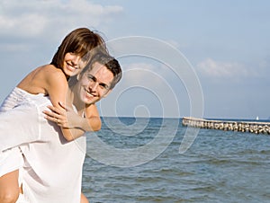 Piggyback vacation fun