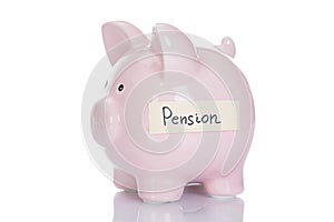 Piggybank With Pension Label