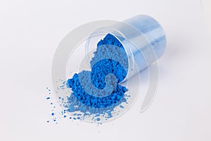 Pigment on a white background
