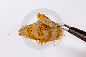 Pigment on a white background