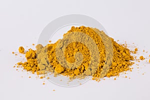 Pigment on a white background