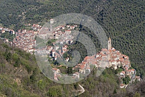 Pigna and Castelvittorio ancient villages, Province of Imperia,