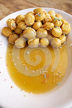 Pignolata typical Sicilian and Calabrian dessert