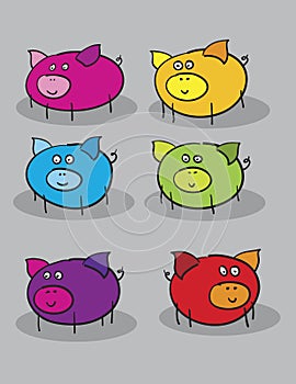 Pigs cartoon