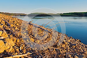 Pigs eye island and river in south saint paul