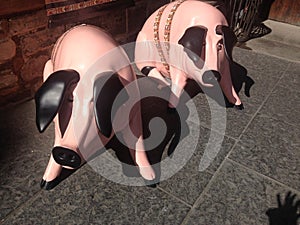 Pigs on Royal Mile Edinburgh photo
