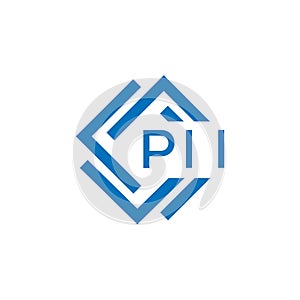 PII letter logo design on white background. PII creative circle letter logo concept.